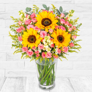 Brilliant Rose & Sunflowers