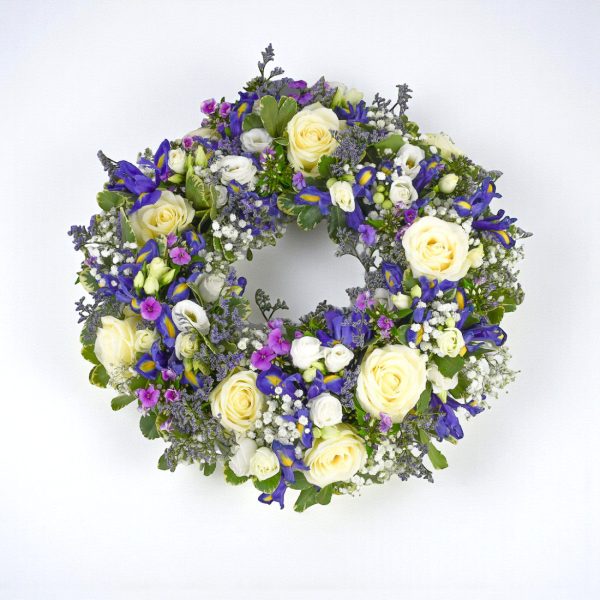 Purple and White Wreath