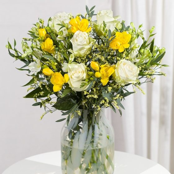 Spring Roses and Freesias